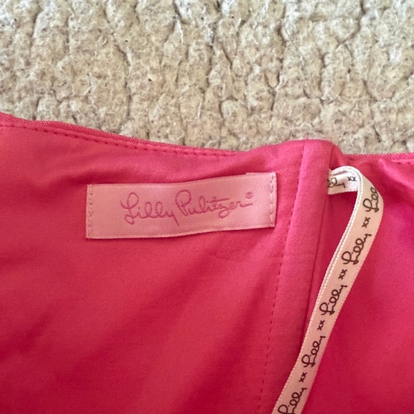 Lilly Pulitzer Strapless Pink and Gold Dress Size 4 - Picture 2 of 7